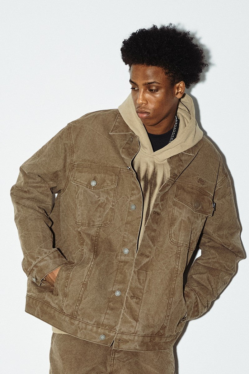 RMY Pleated Washed Jeans Jacket