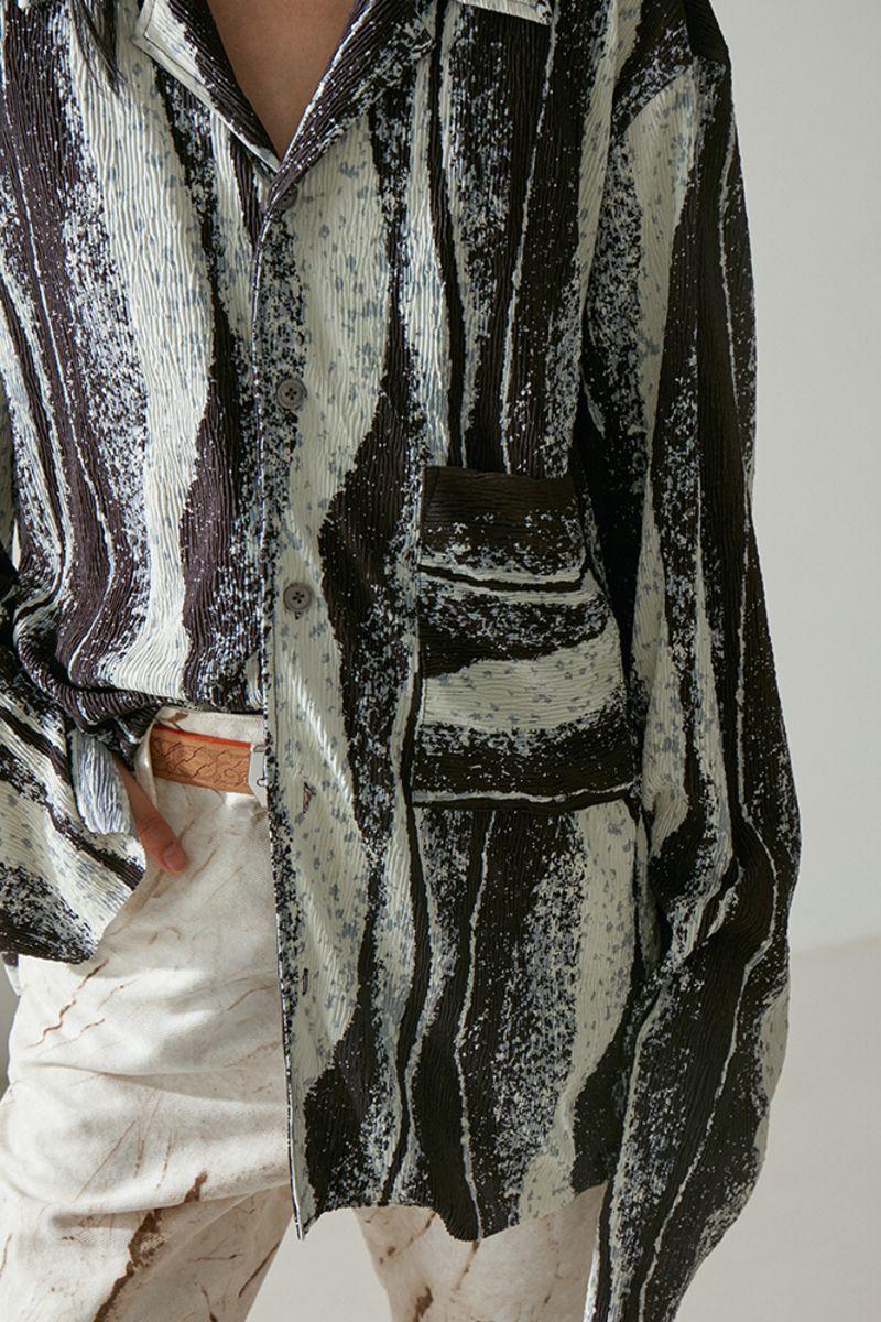 Mix7 Abstract Loose Cuban Shirt