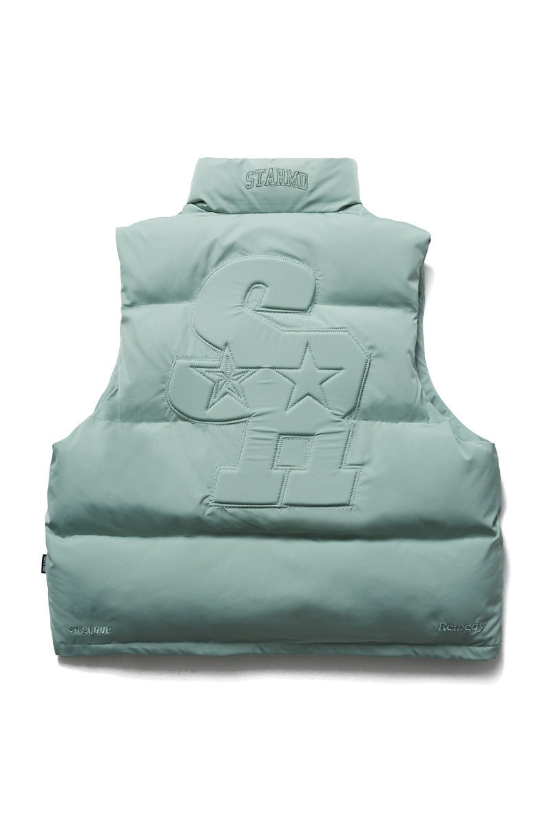 Embroidered Down Vest