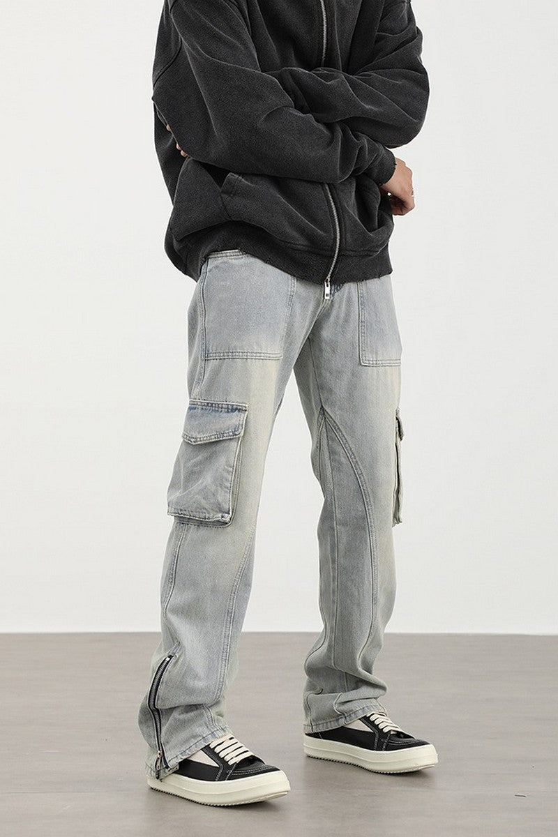CZ Multi Pocket Zip Jeans
