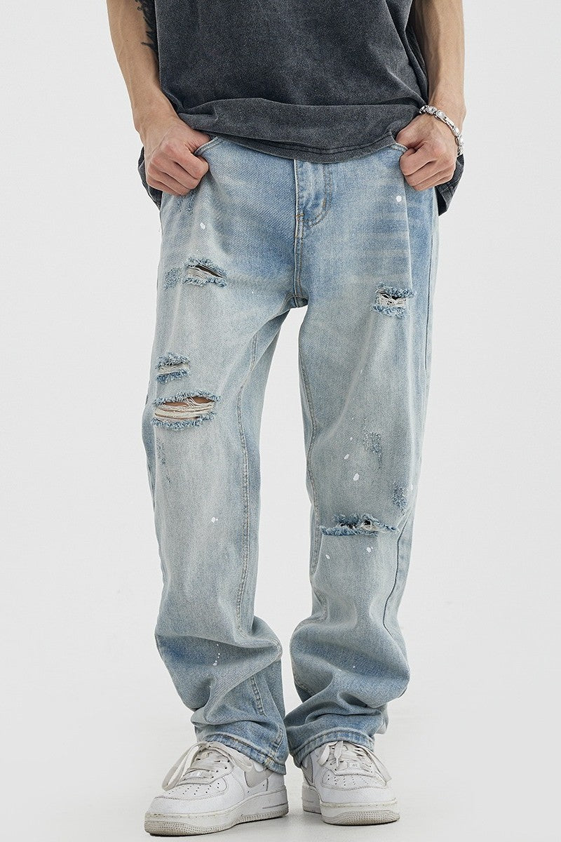 Washed Splash Ink Jeans
