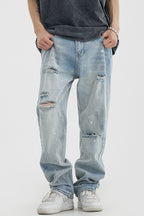 Washed Splash Ink Jeans