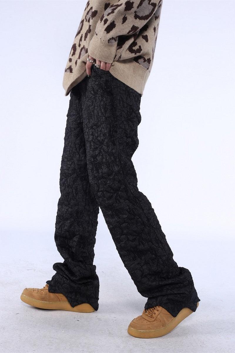 CZ Pleated Fabric Flared Trousers