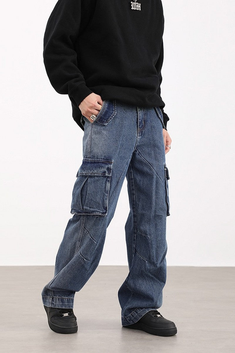 Oversized Multi-Pocket Jeans