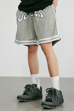 OO Embroidered Logo Mesh Shorts