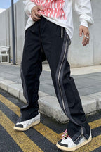 CZ Functional Zipper Flared Trousers