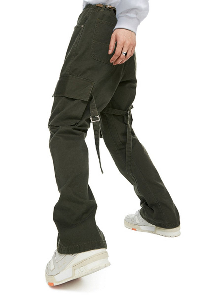 Old Order Straps Flared Cargo Trousers