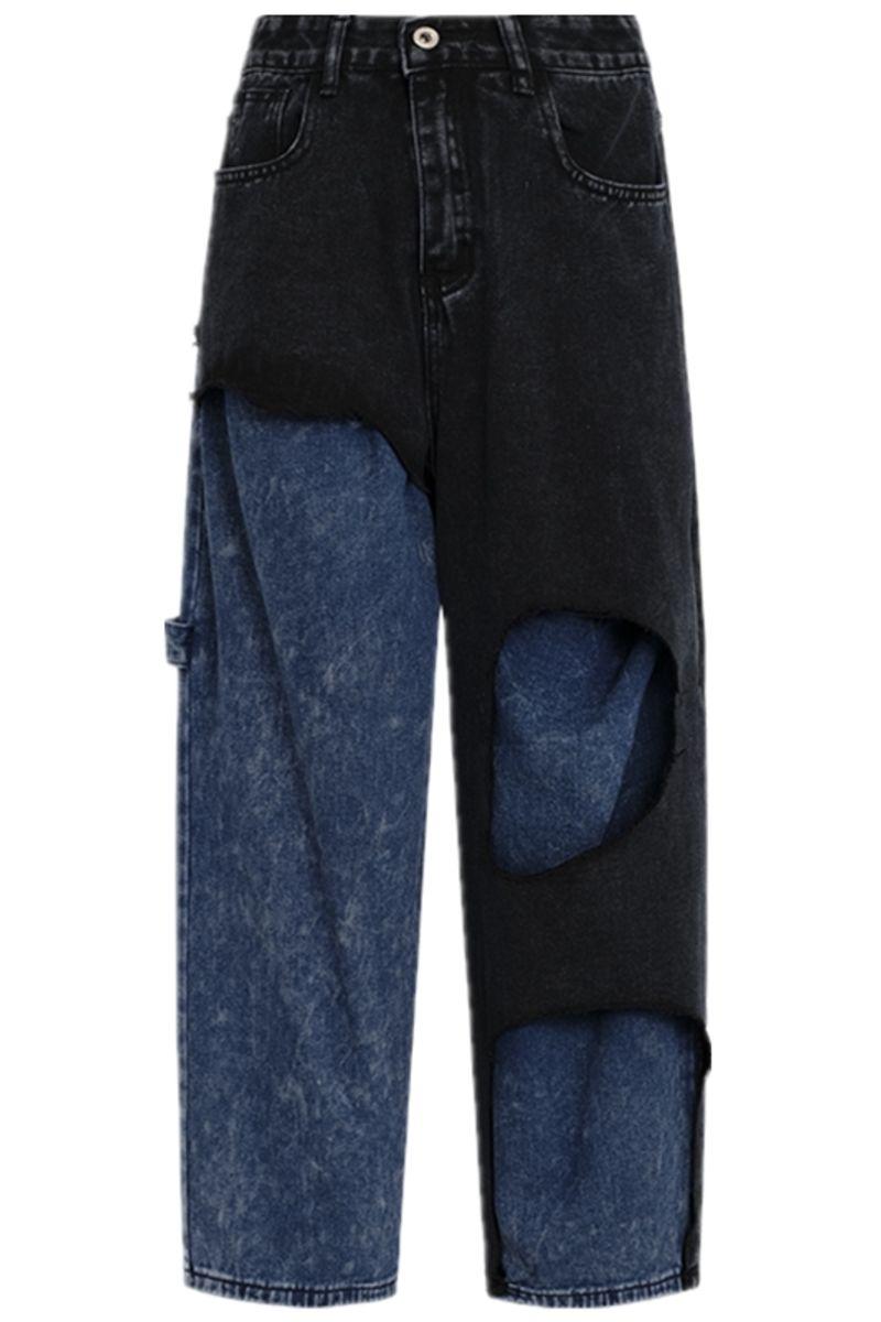 CZ Ripped Washed Jeans