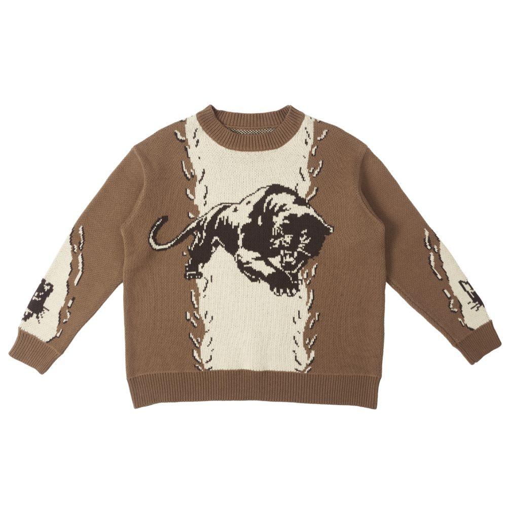 Empty Reference Panther Stitched Knit Sweater
