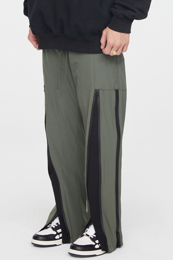 F2CE Nylon Stitched Loose Sweatpants