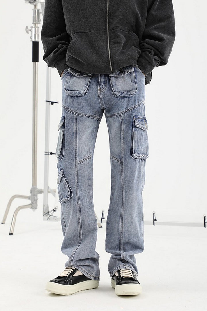 Multi Pocket Loose Jeans