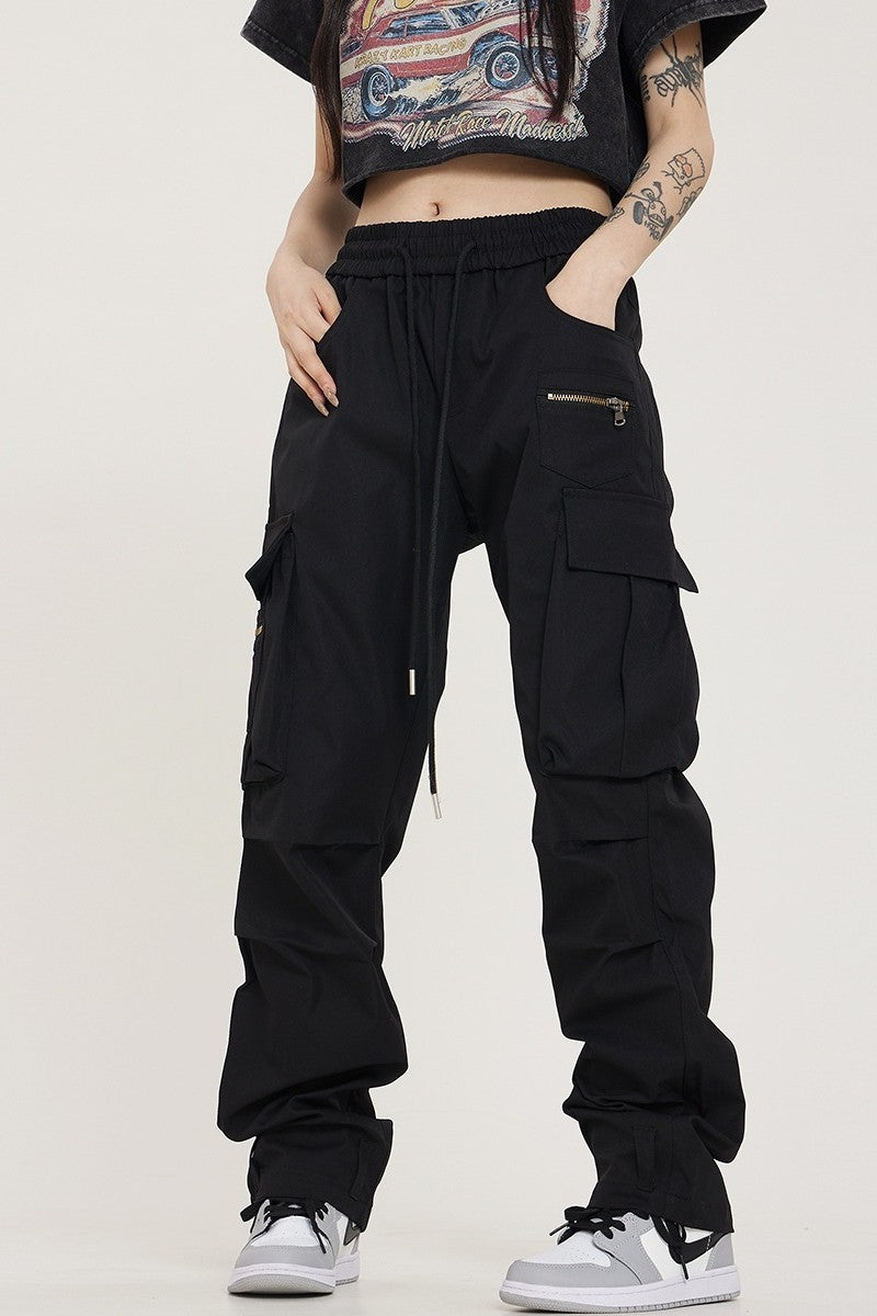 Multi-Pocket Loose Straight Cargos