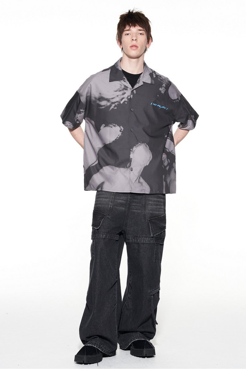 BNP Faces Print Cuban Shirt