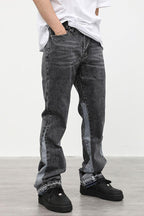 CZ Washed Stitched Flared Jeans - UK Only