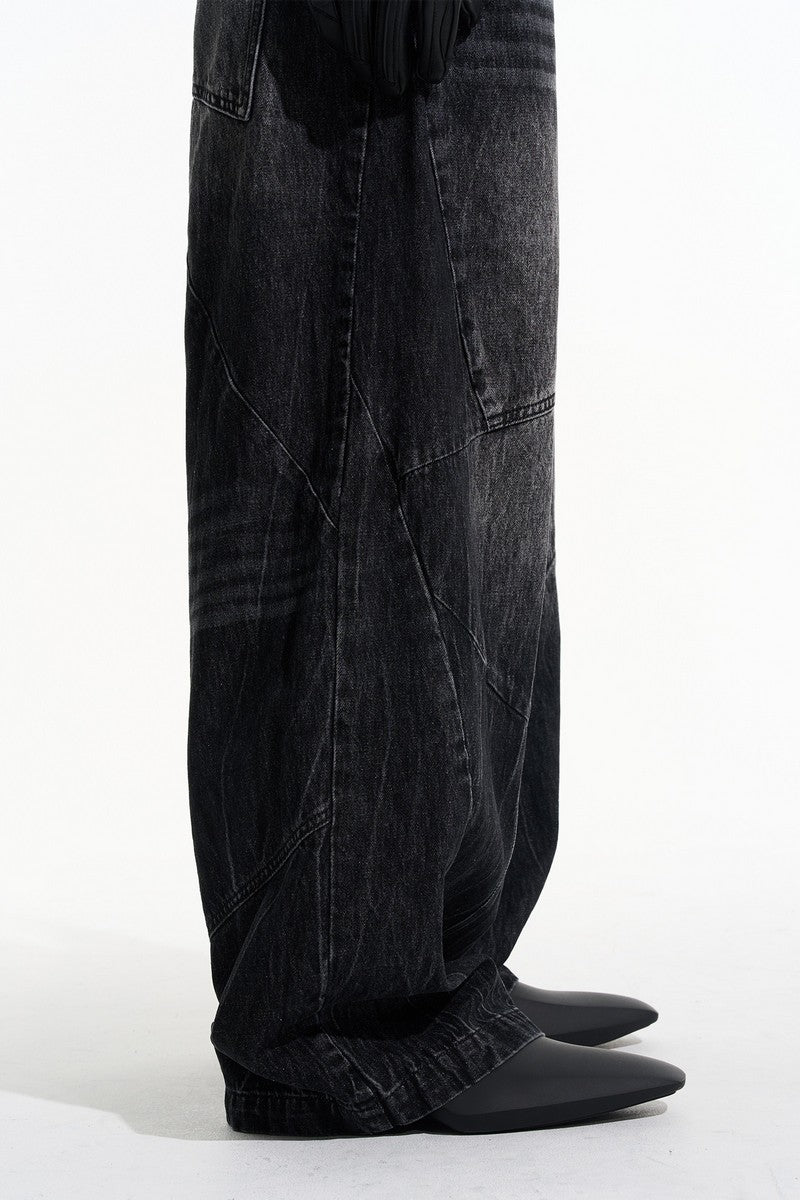 Oversized Washed Jeans