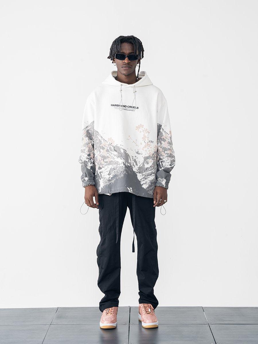 H/C Mountain Flowers Printed Hoodie - UK Only
