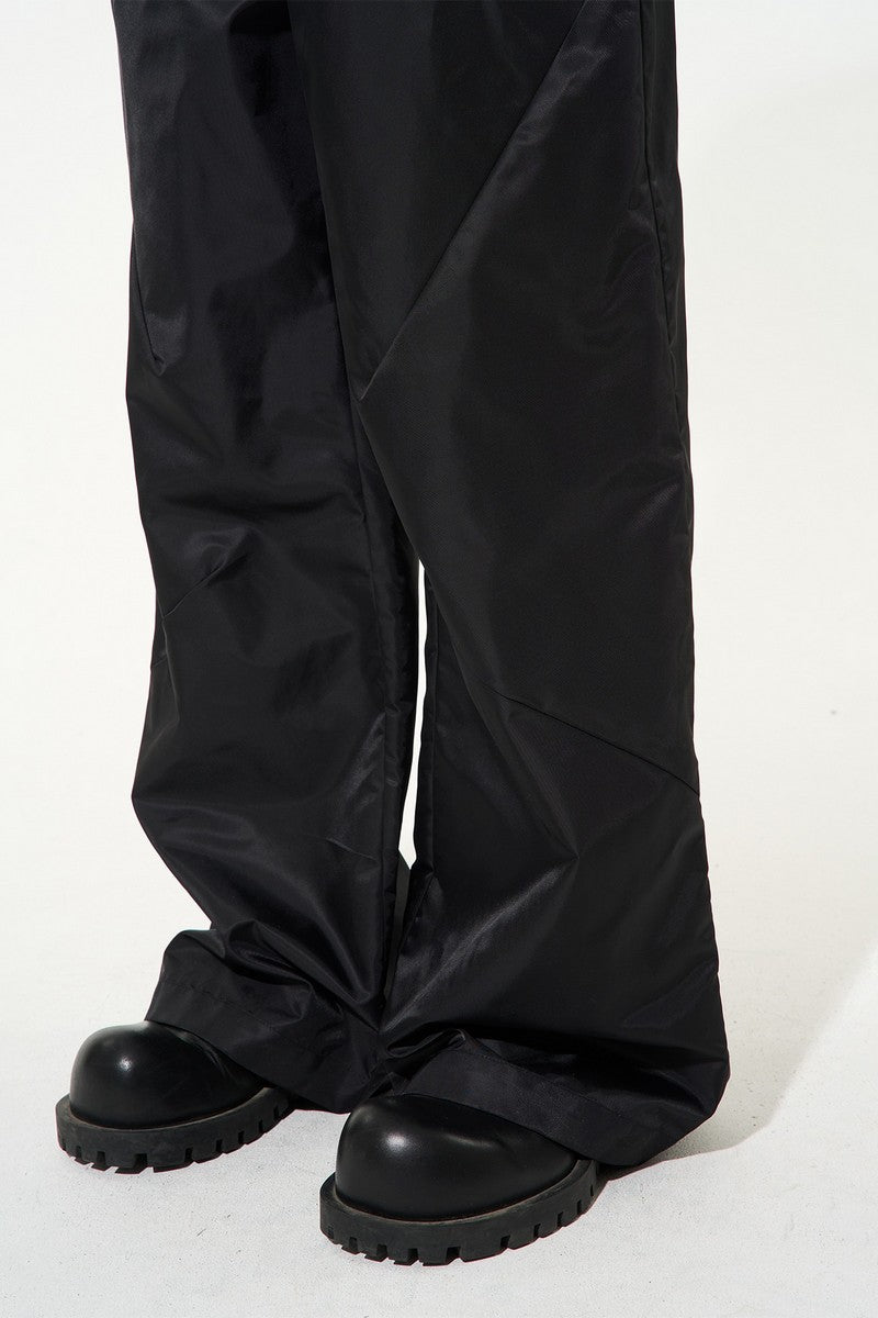 Nylon Straight Trousers