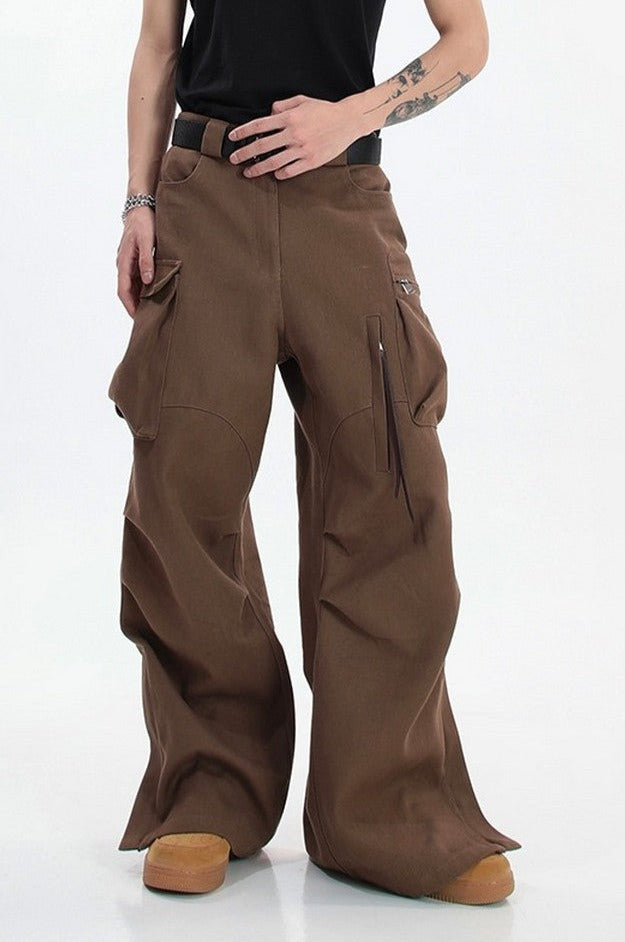 Split Straight Loose Trousers