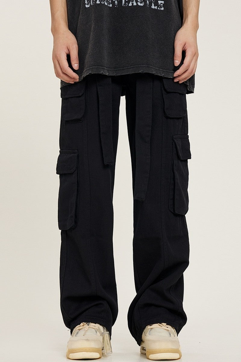 Multi Pocket Straight Trousers