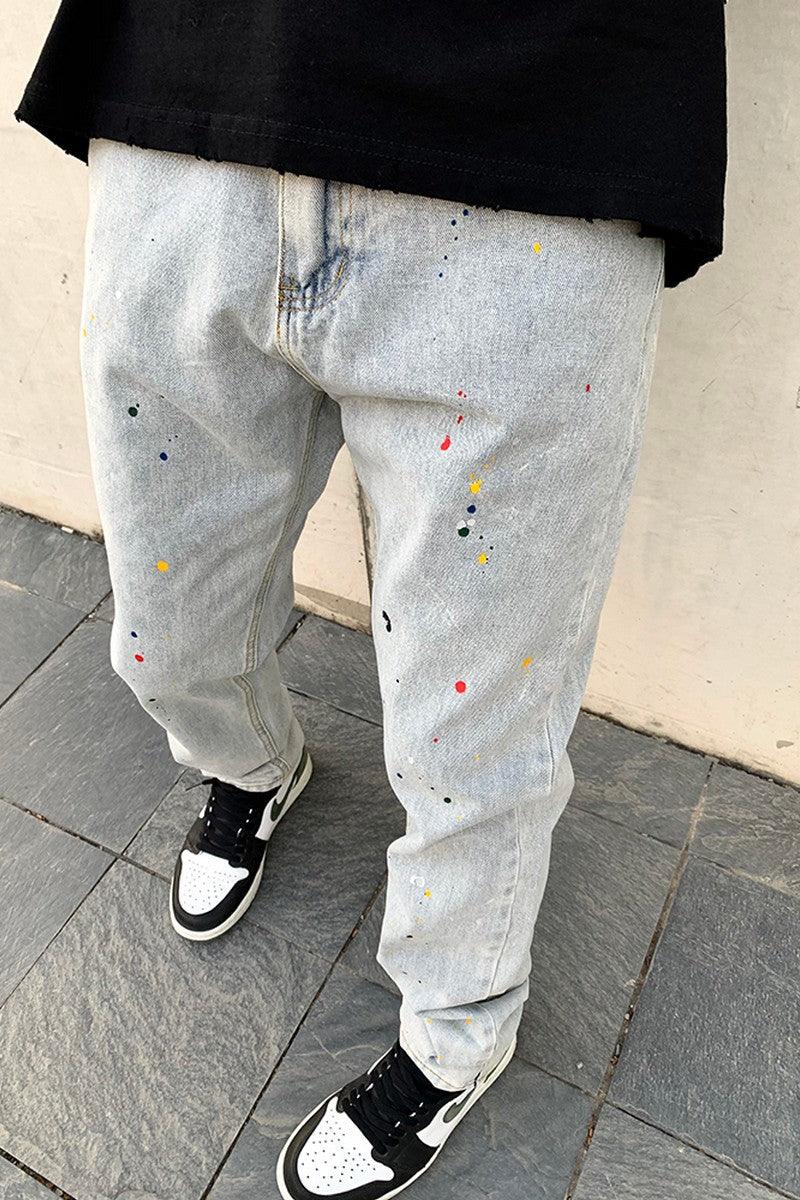CZ Splash Ink Loose Jeans - UK Only