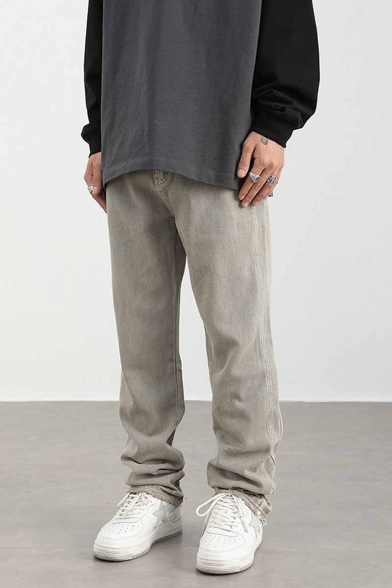 Washed Gray Loose Jeans - EU Only