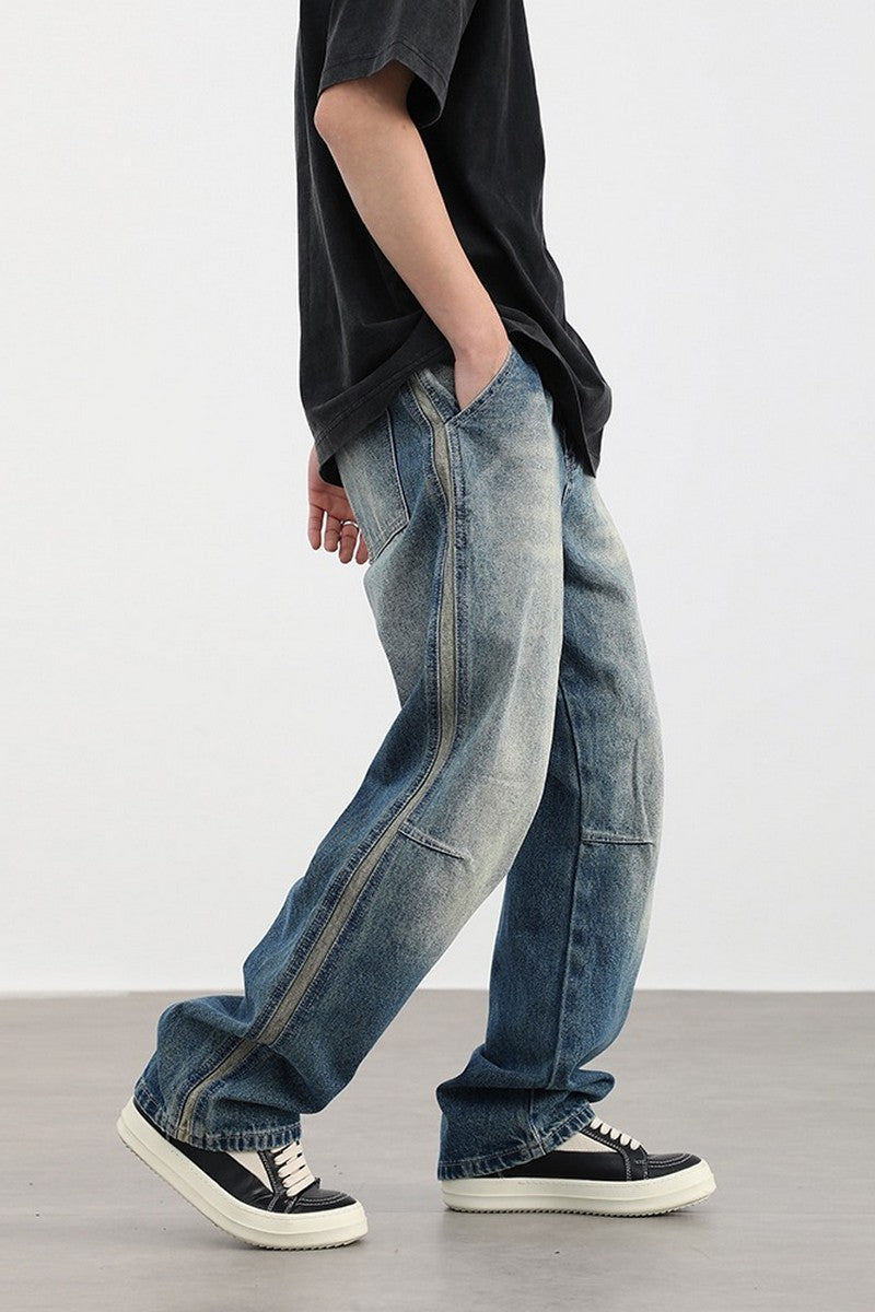 Loose Stitched Retro Jeans