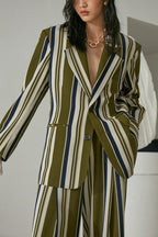 Mix7 Retro Striped Suit Jacket
