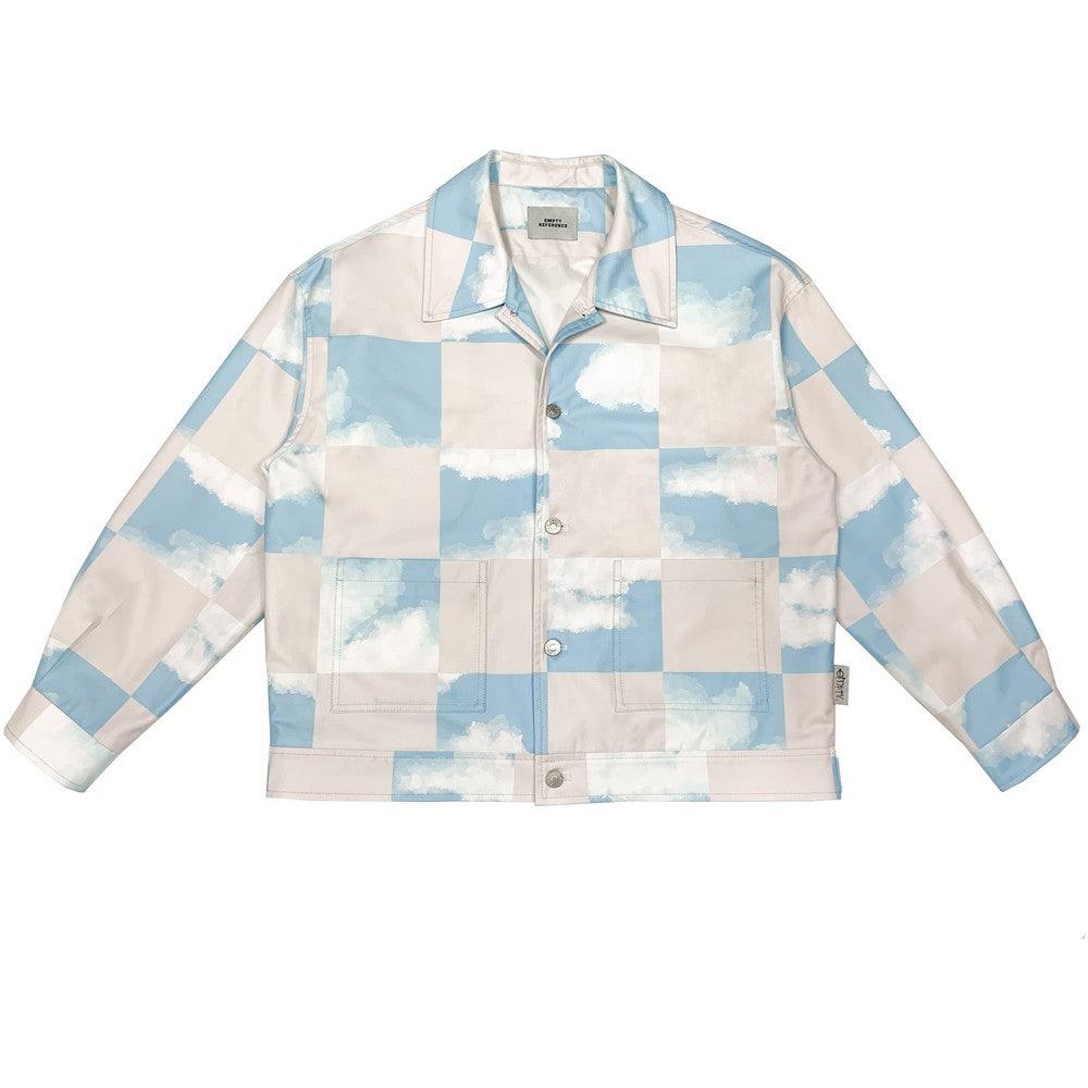 Empty Reference Clouds Print Coach Jacket