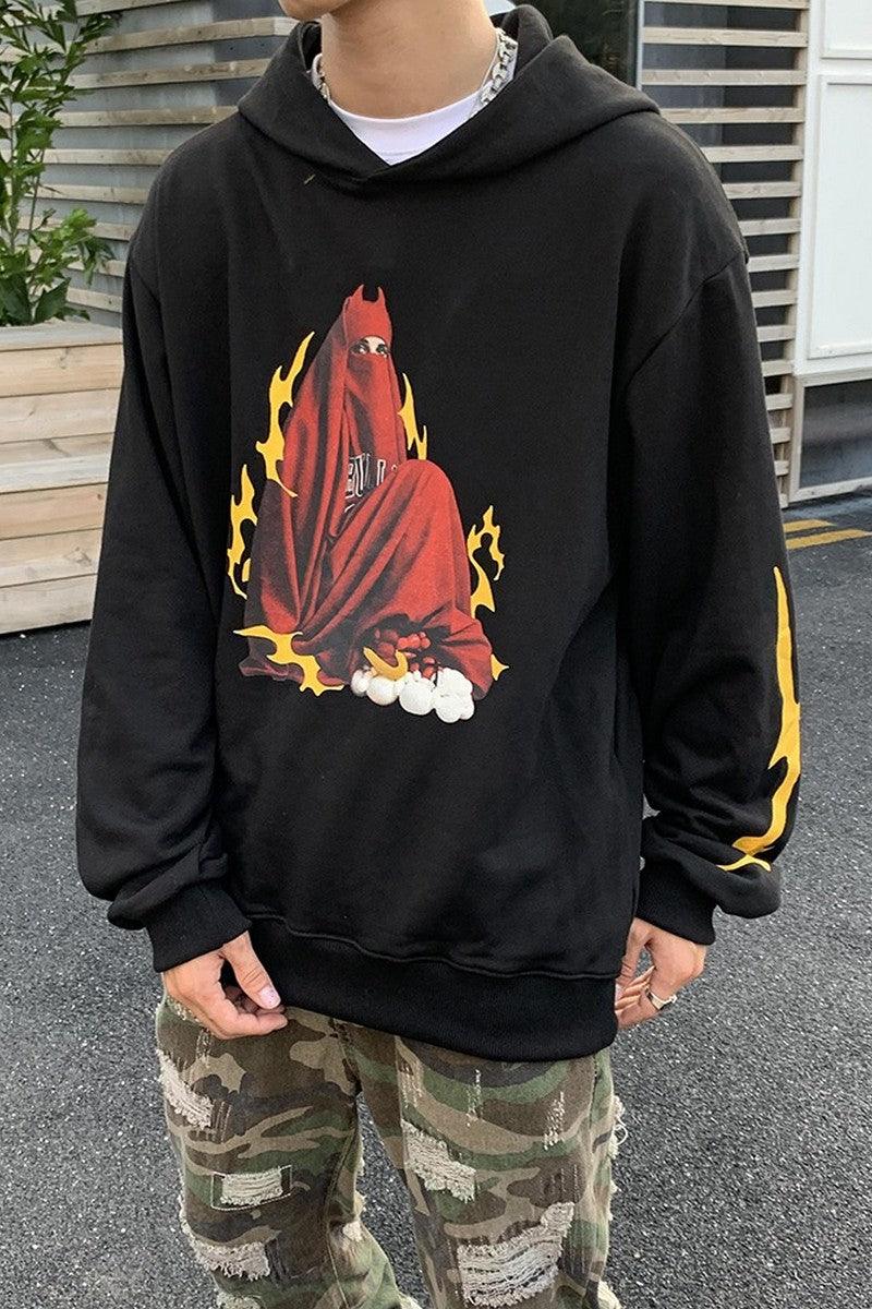 CZ Retro Flame Print Hoodie