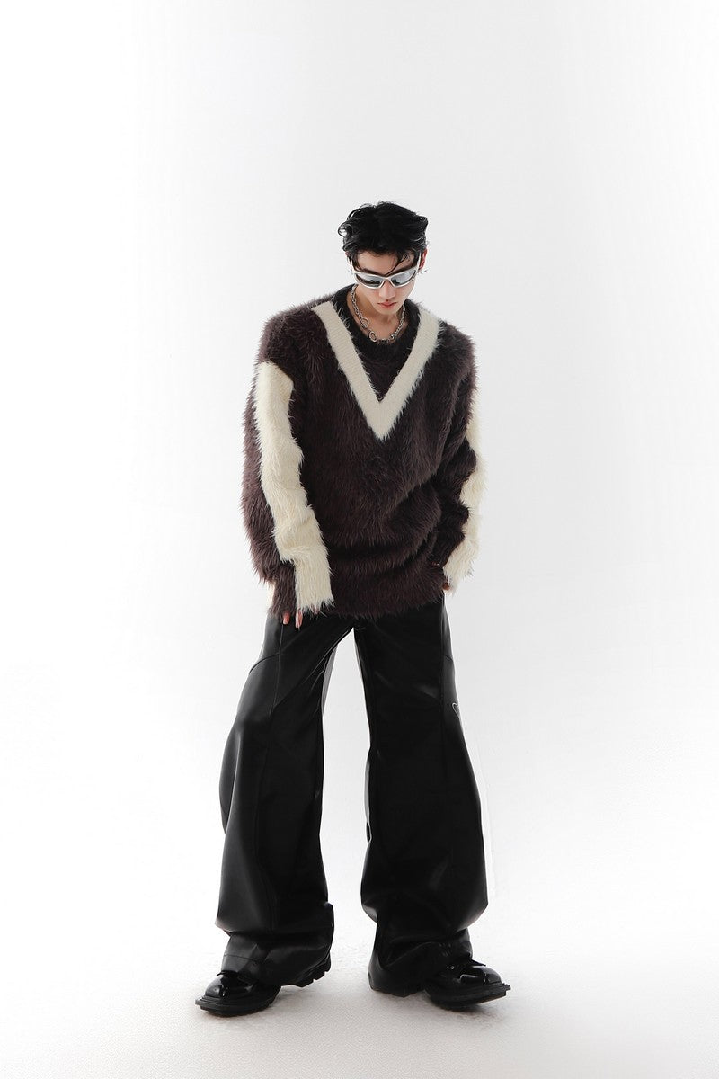 AC Two-Piece Irregular Mohair Sweater