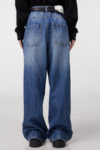 STEEPC Oversized Washed Jeans