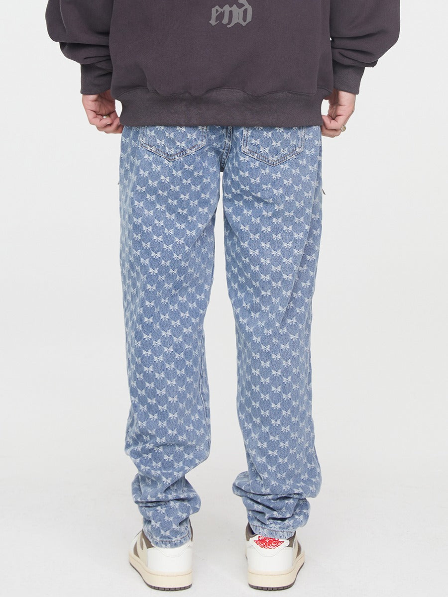 F2CE Zipper Loose Washed Denim