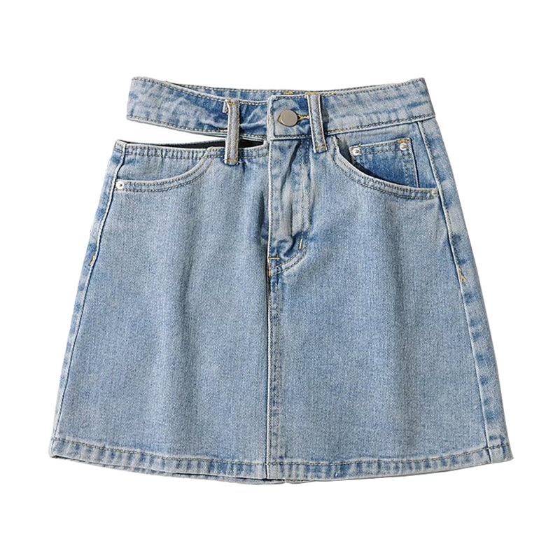 CZ Cut Jeans Skirt