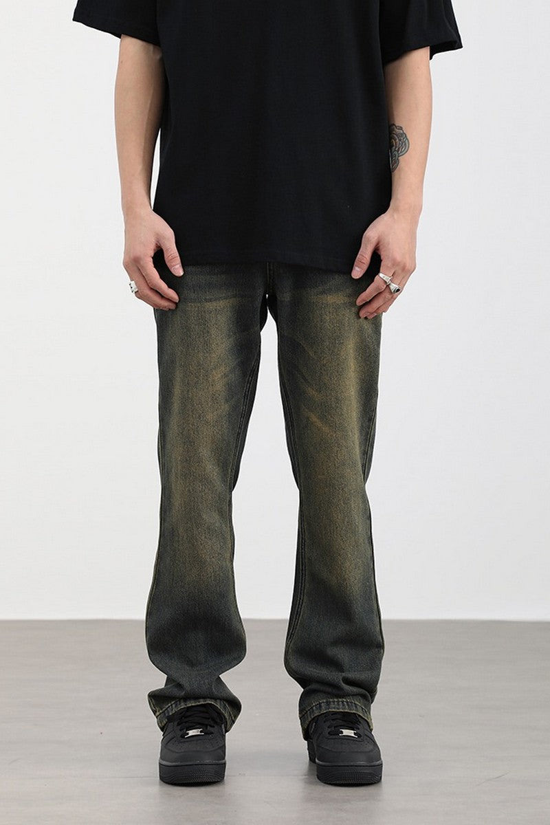 Retro Mud Wash Flared Jeans