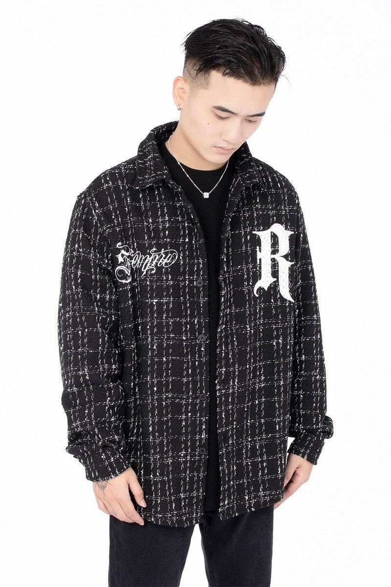 Sempre Embroidered Checkered LS Shirt