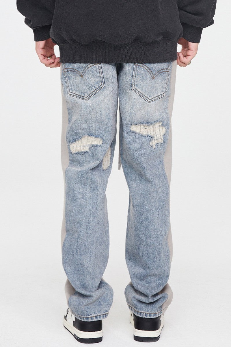 F2CE Stitched Washed Sweatpants Jeans