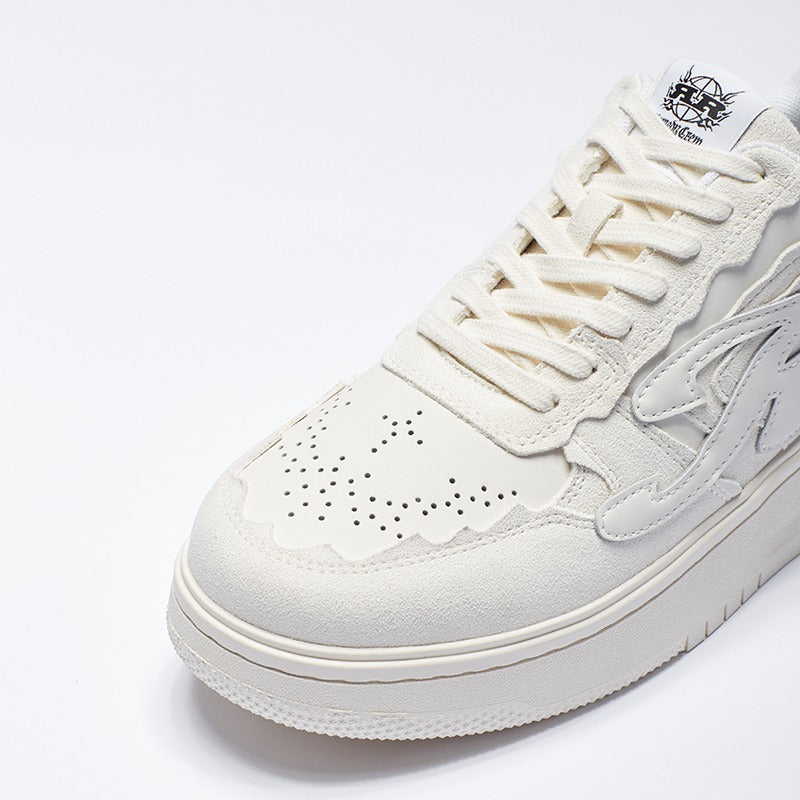 R-Evil Suede White Sneakers