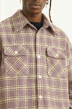 Empty Reference Plaid Woolen Shirt Jacket
