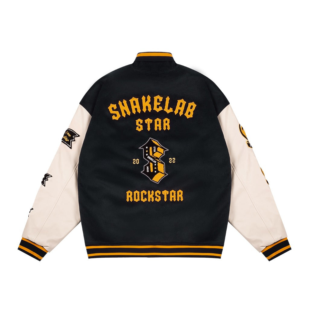 ANT Rockstar Embroidered Varsity Jacket