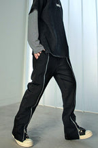 CZ Zipper Straight Flared Trousers