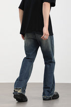 Washed Flared Retro Jeans