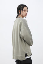 CZ Washed Split Sweater