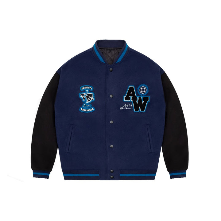 ANT Embroidered World Varsity Jacket