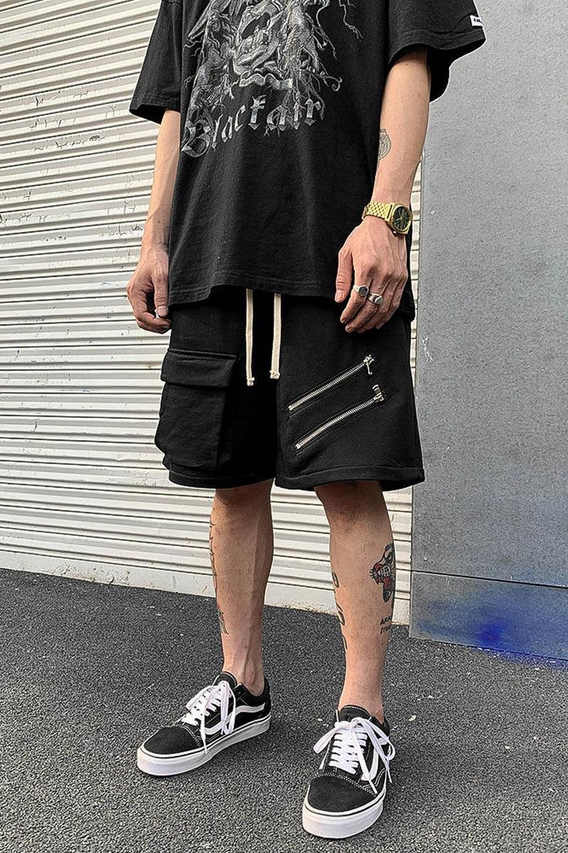 CZ Zipper Loose Shorts
