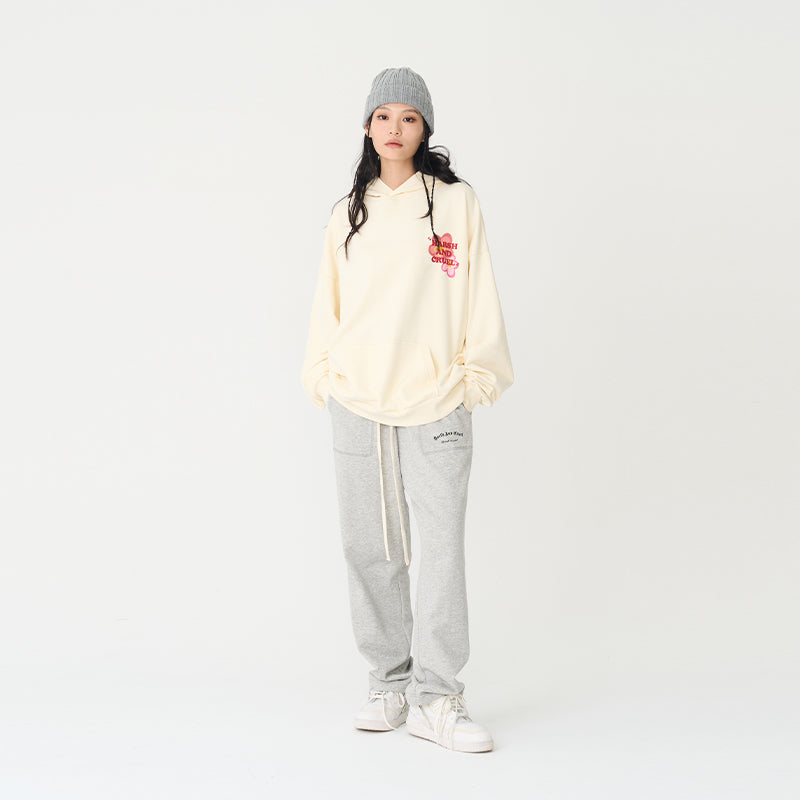 Handpainted Flowers Ring Printed Sweater