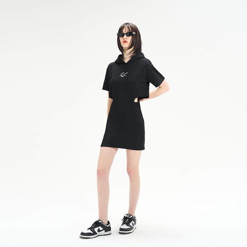 Hollow Waist Logo Dress