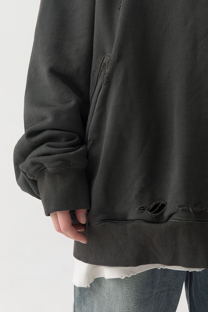 THINGY Distressed Dark Hoodie