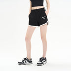 H/C High Waist Striped Logo Shorts
