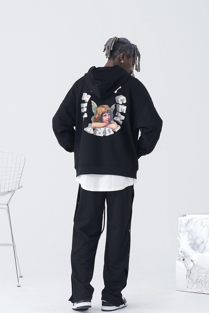 Retro Angel Print Hoodie