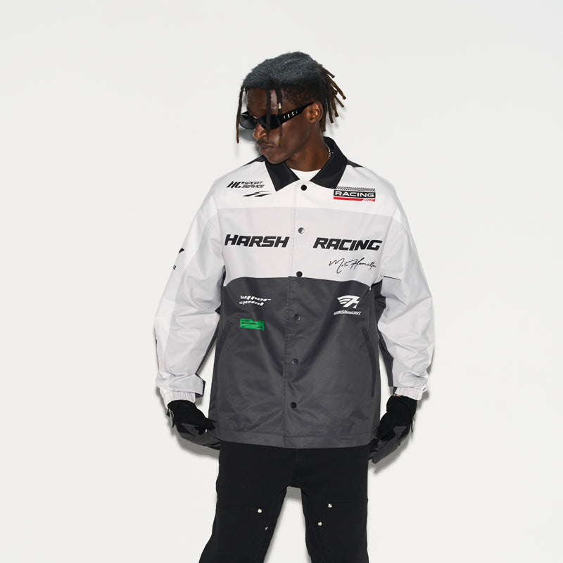 H/C Colorblock Logo Racing Coach Jacket